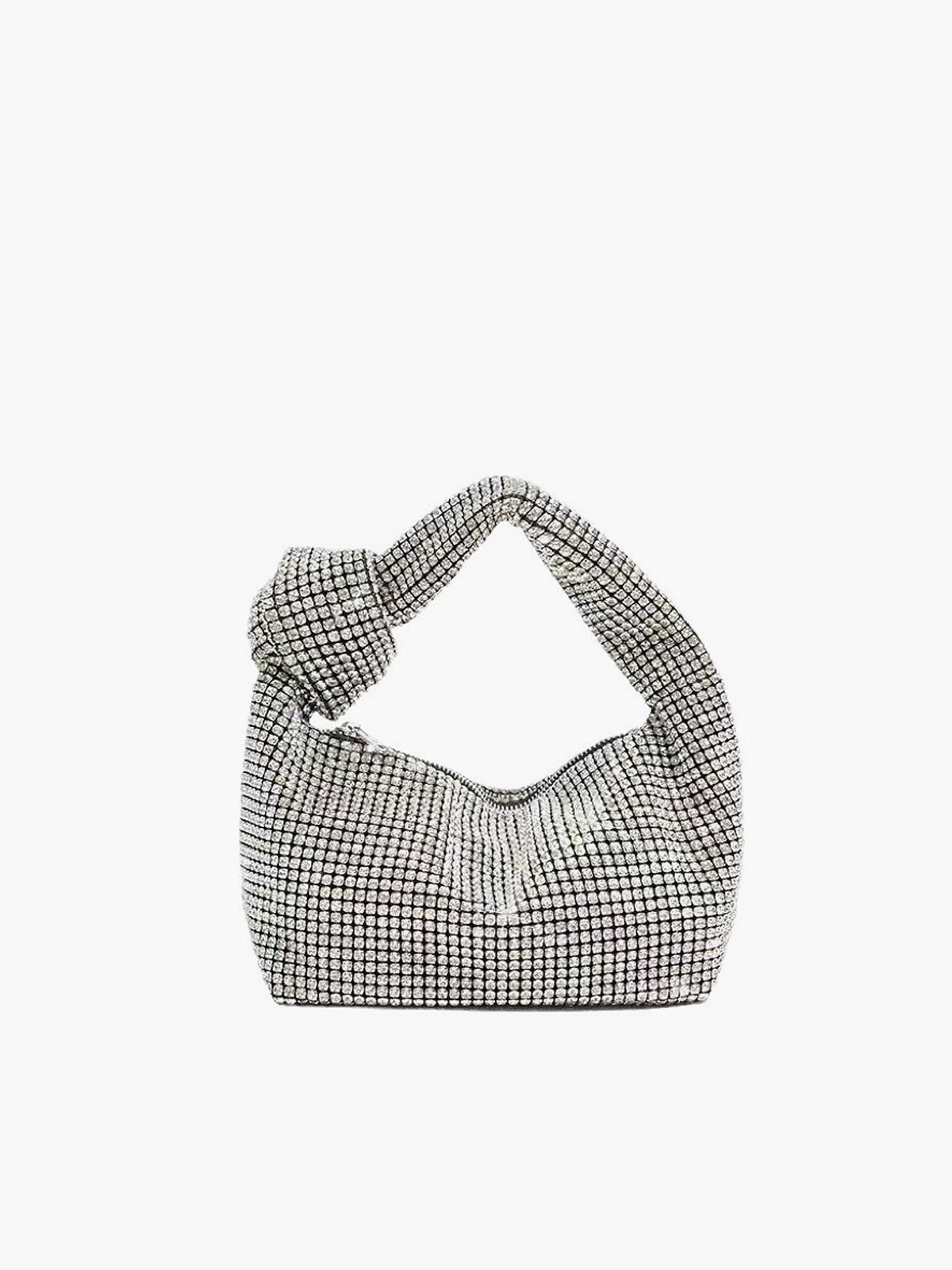 Rounded Rhinestone Knotted Bag-Massicos