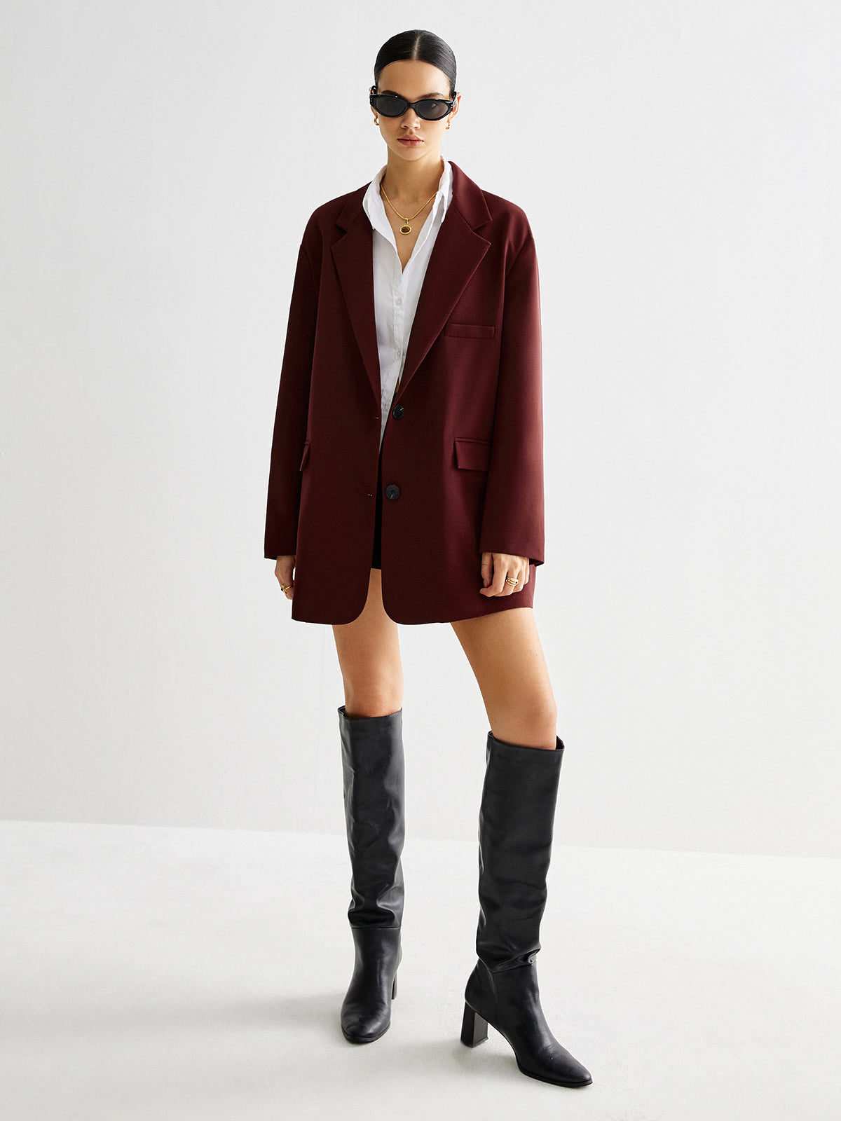 Tie Back Shift Blazer-Massicos