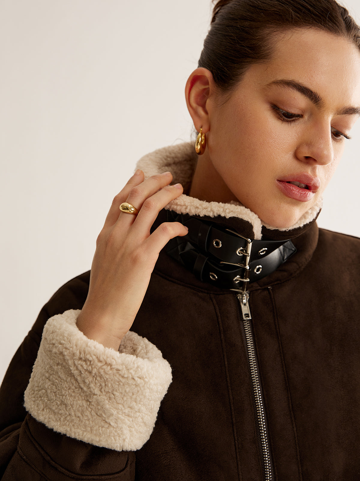 Turtleneck Zipper Fleece Jacket-Massicos