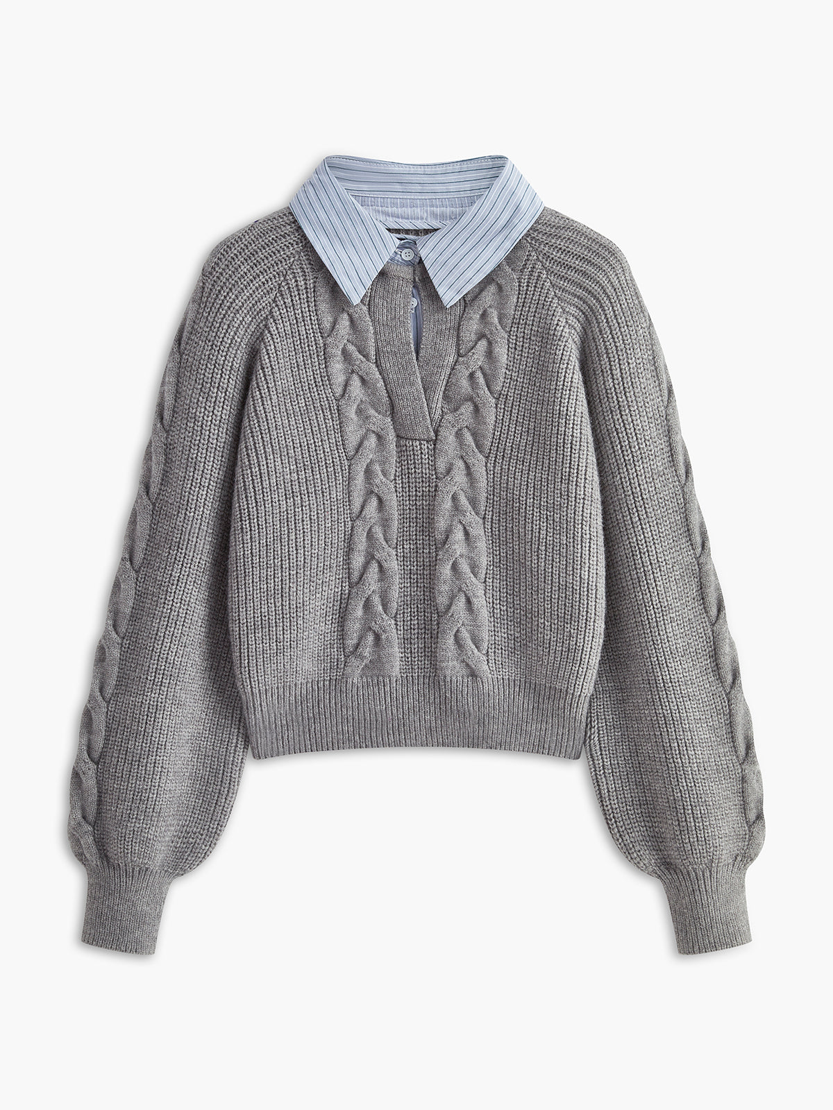 2 in 1 Twist Polo Sweater-Massicos