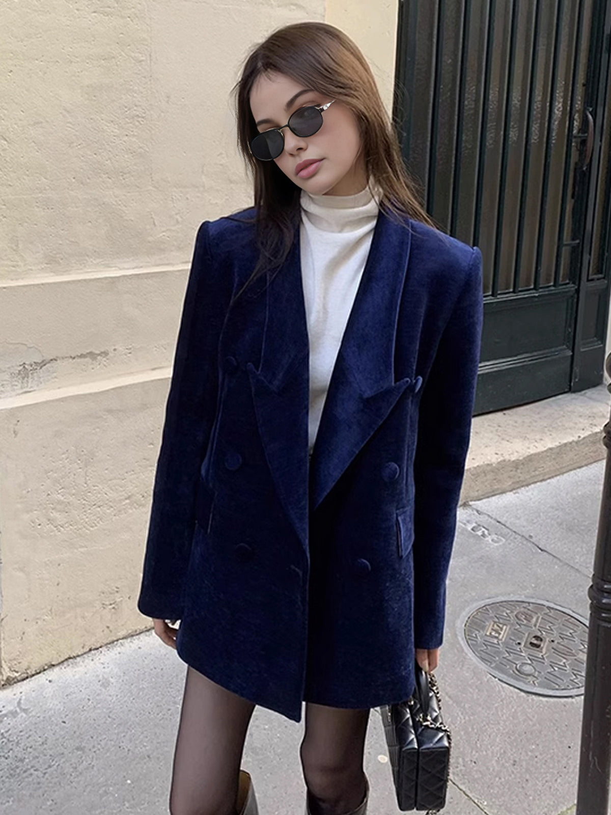 Elegant Shift Button Blazer-Massicos