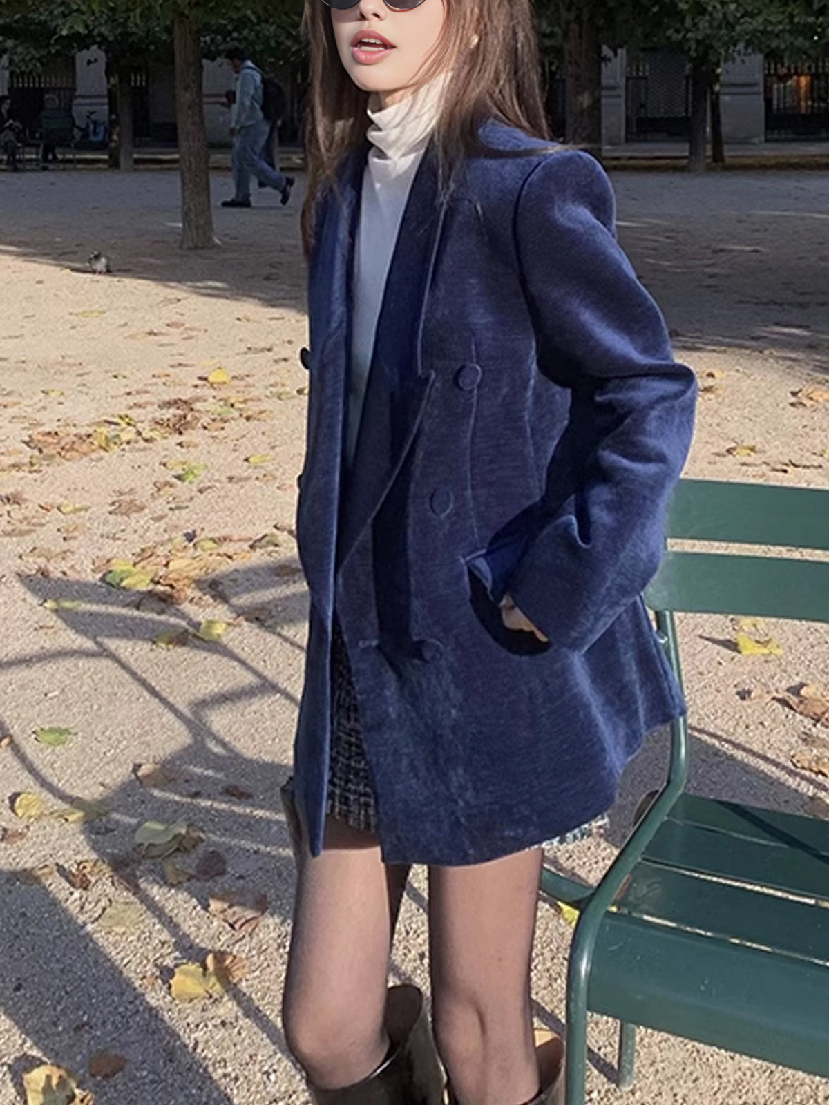 Elegant Shift Button Blazer-Massicos