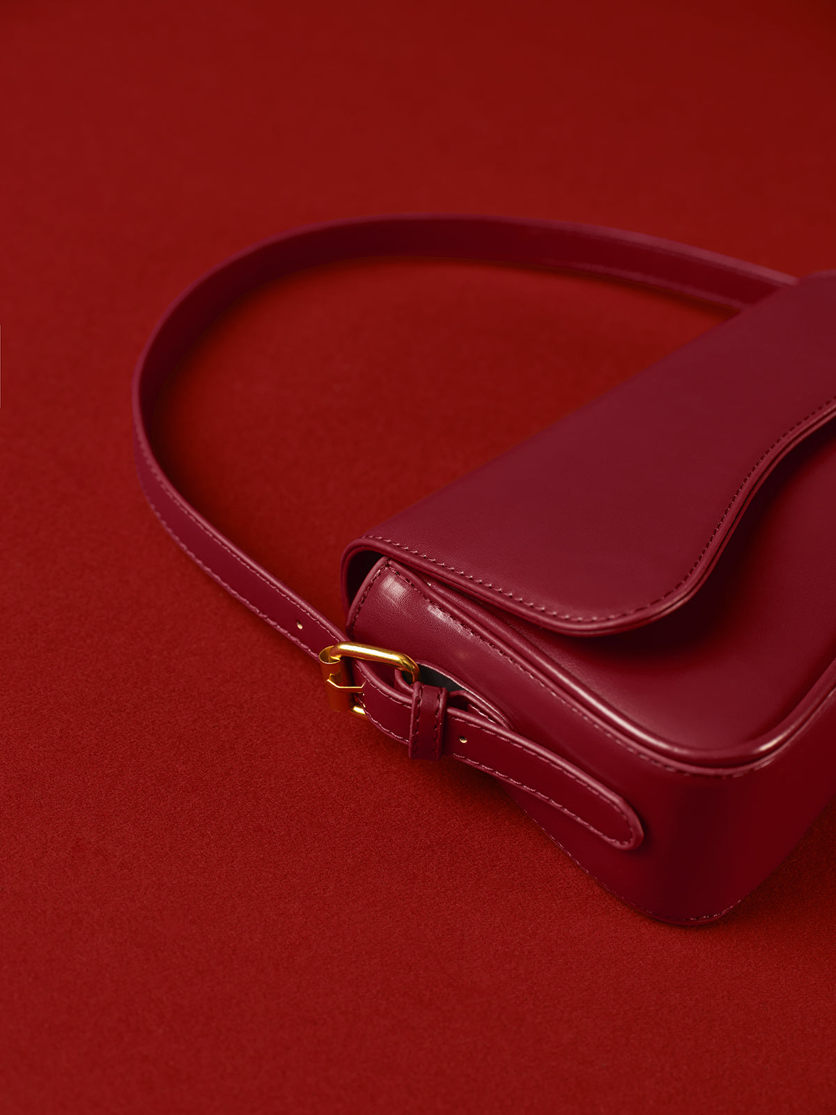 Adjustable Strap Flap Armpit Bag-Massicos