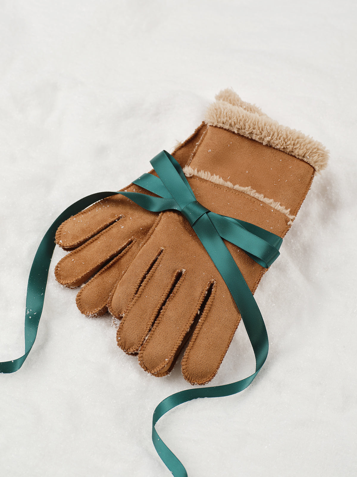 Utility Lambswool Suede Gloves-Massicos