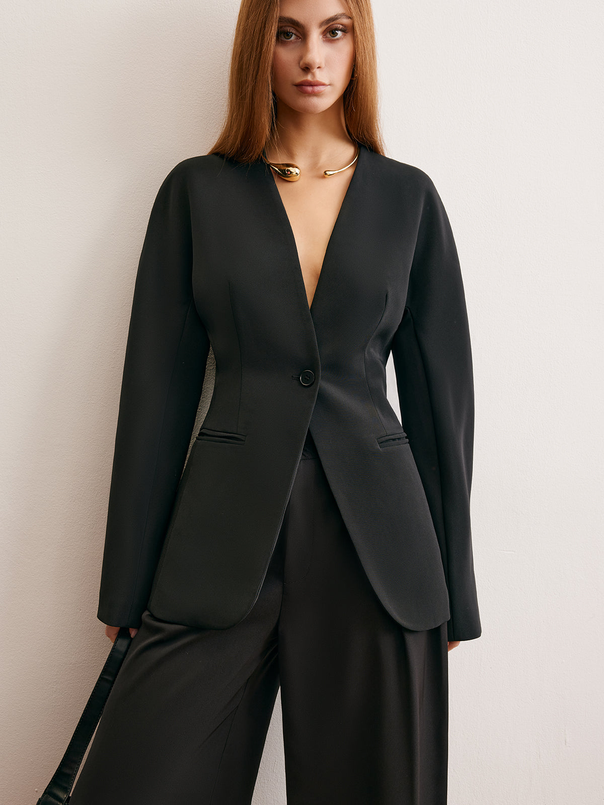Utility Split Button Cinched Blazer-Massicos