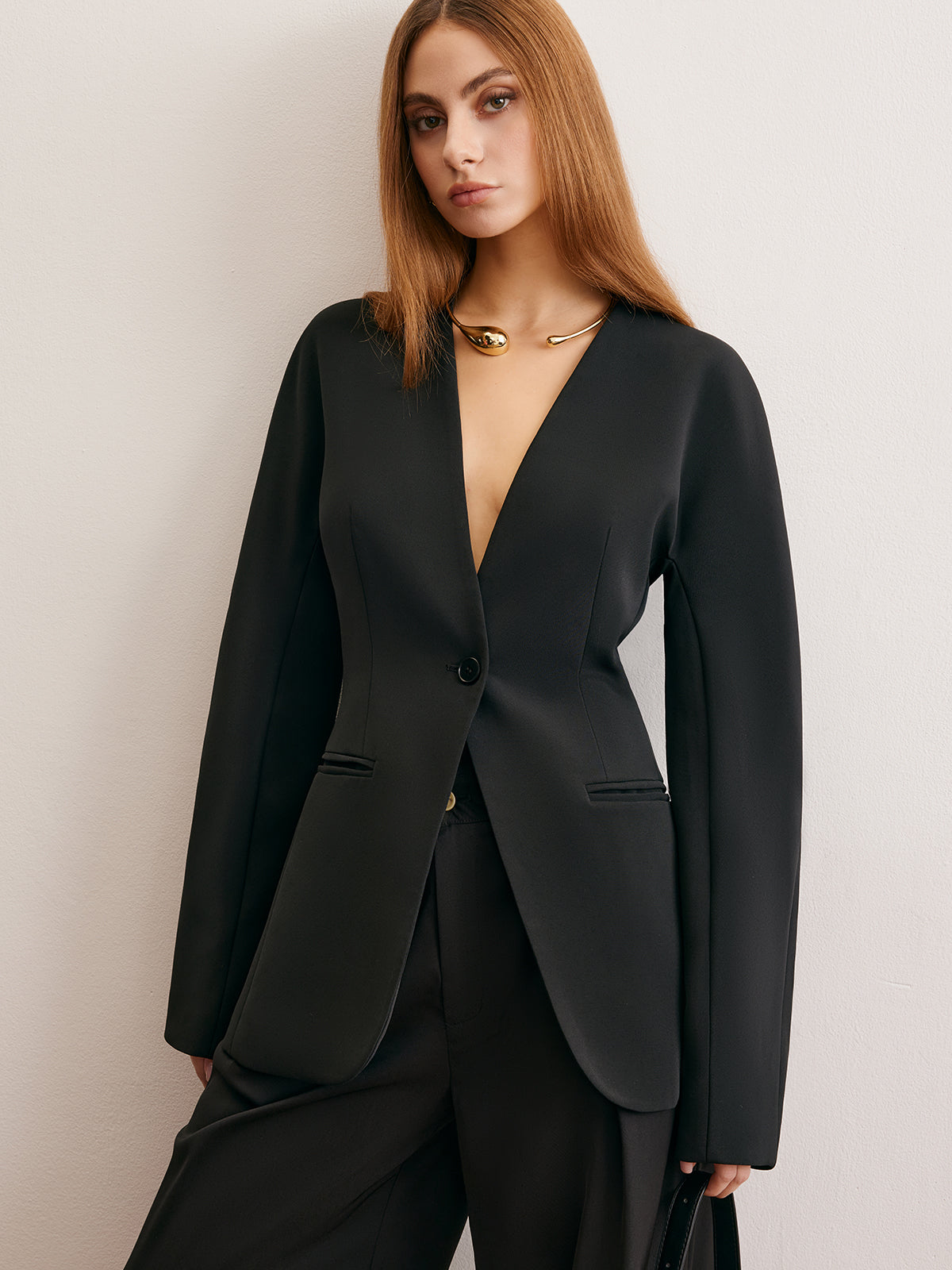 Utility Split Button Cinched Blazer-Massicos
