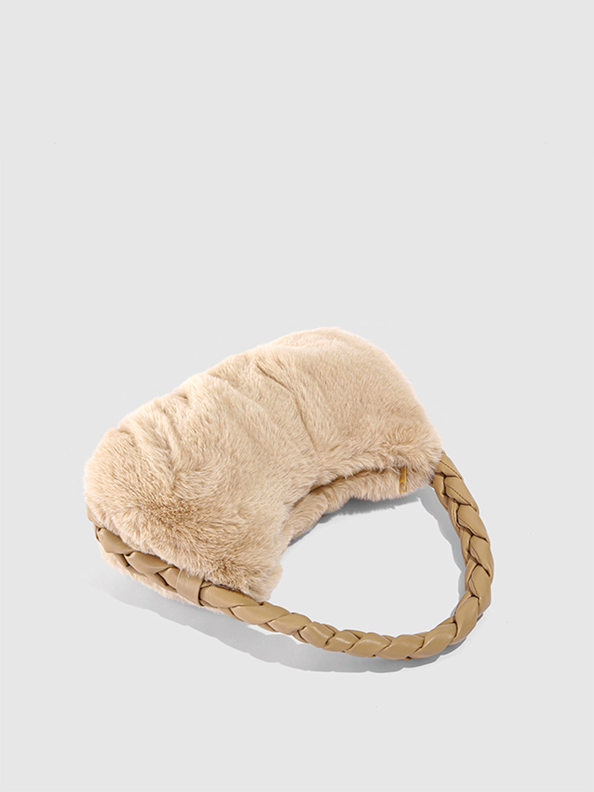 Woven Strap Fuzzy Hand Bag-Massicos