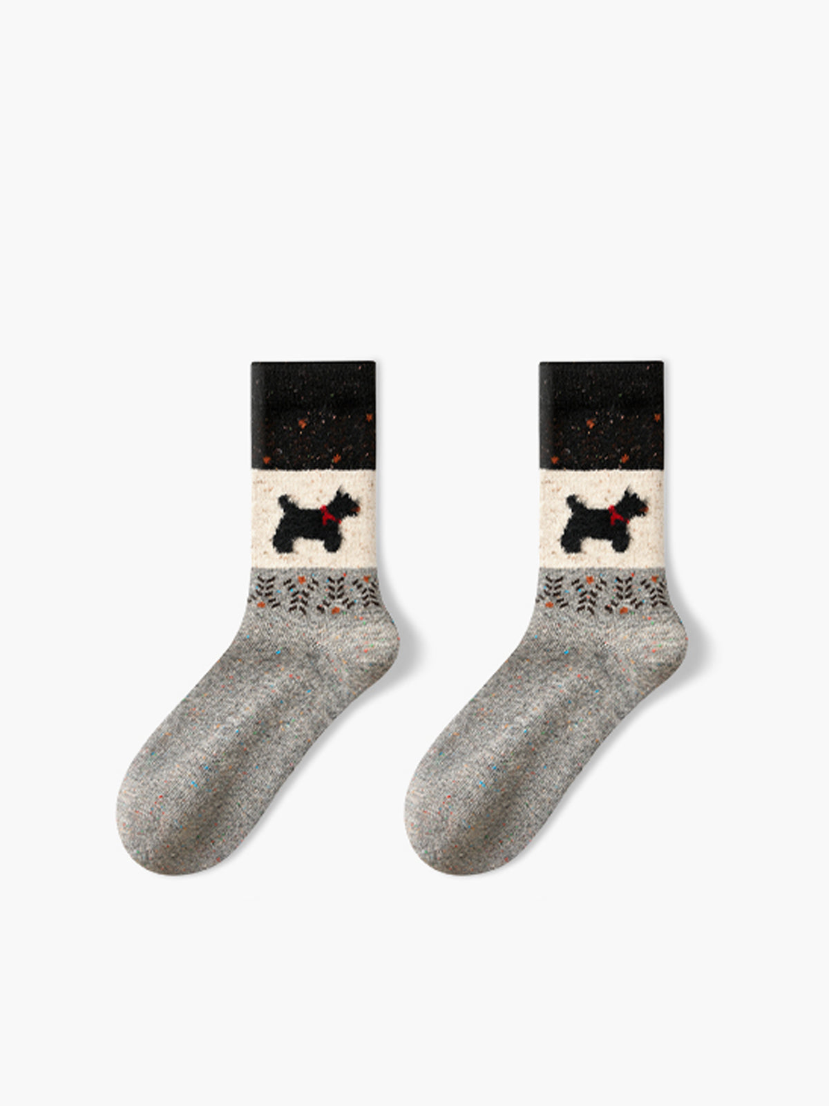 1pr Puppy Pattern Wool Socks-Massicos