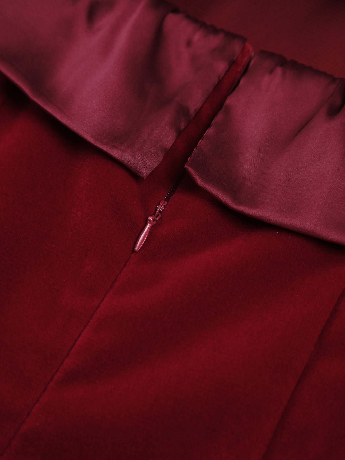 Satin Velvet Strapless Short Dress-Massicos