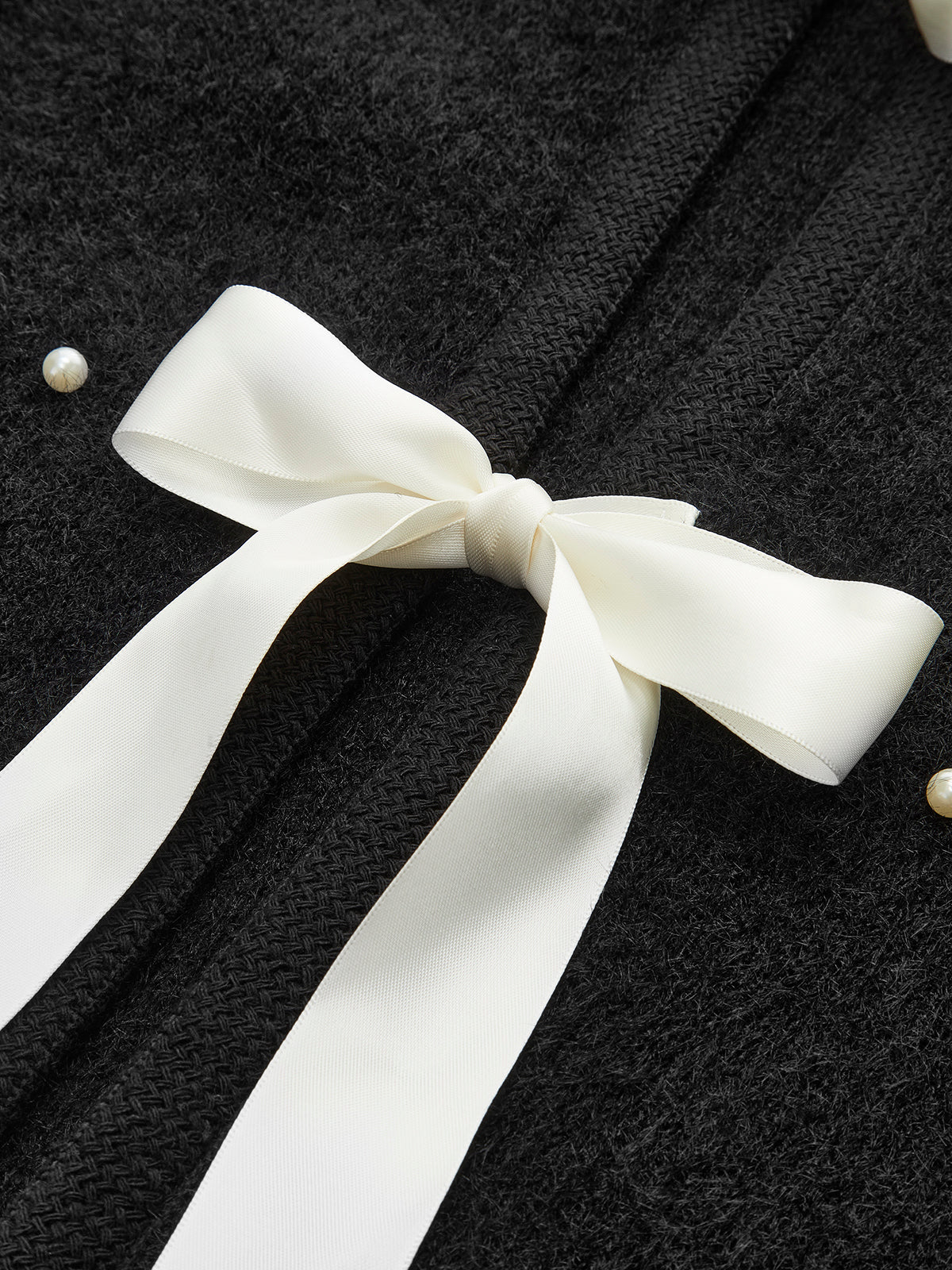 Beaded Decor Bow Knit Top-Massicos