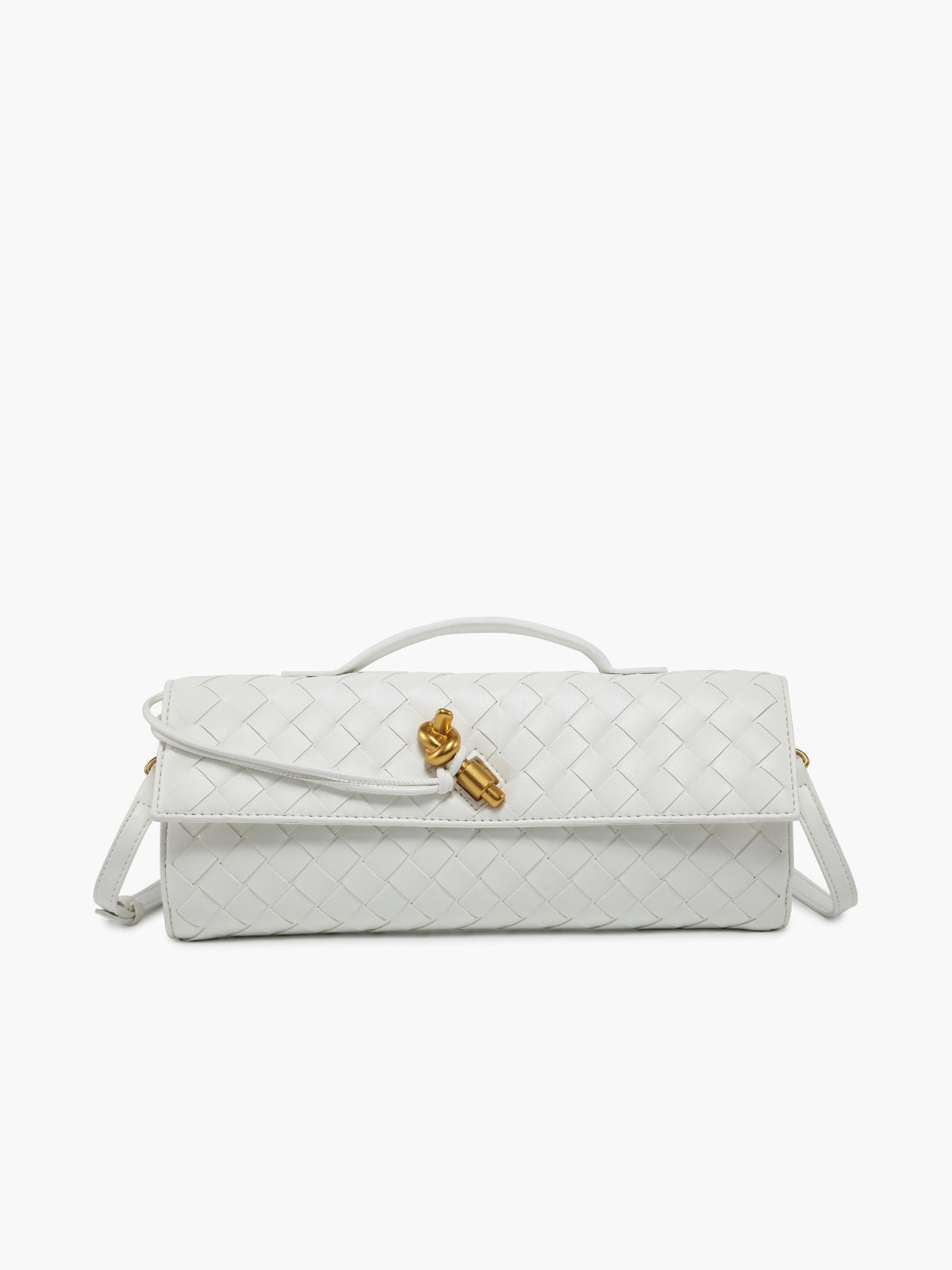 Two Way Woven Flap Clutch Shoulder Bag-Massicos
