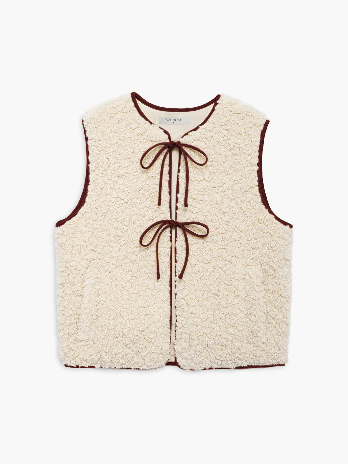 Lace Up Fleece Vest-Massicos