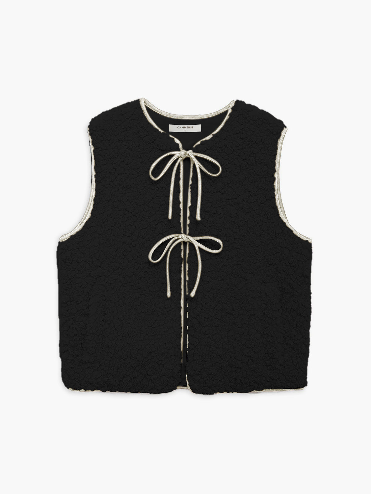 Lace Up Fleece Vest-Massicos