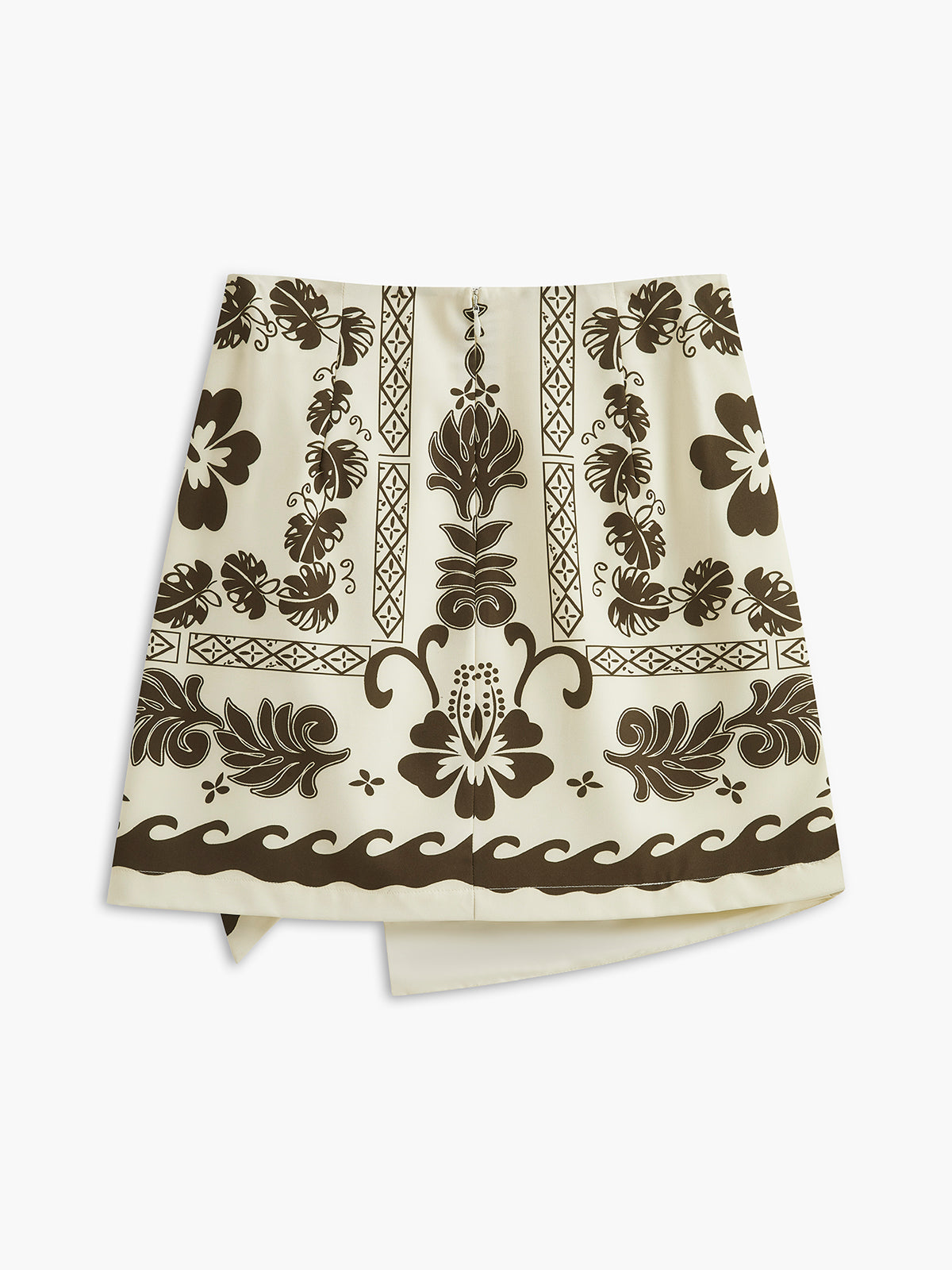 Tropical Plant Print Vacation Skirt Set-Massicos