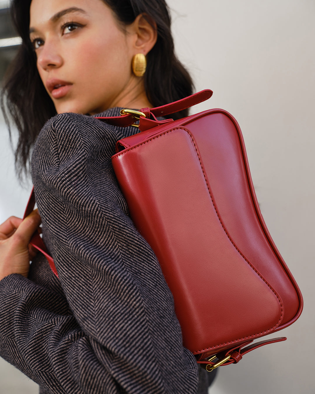 Adjustable Strap Flap Armpit Bag-Massicos