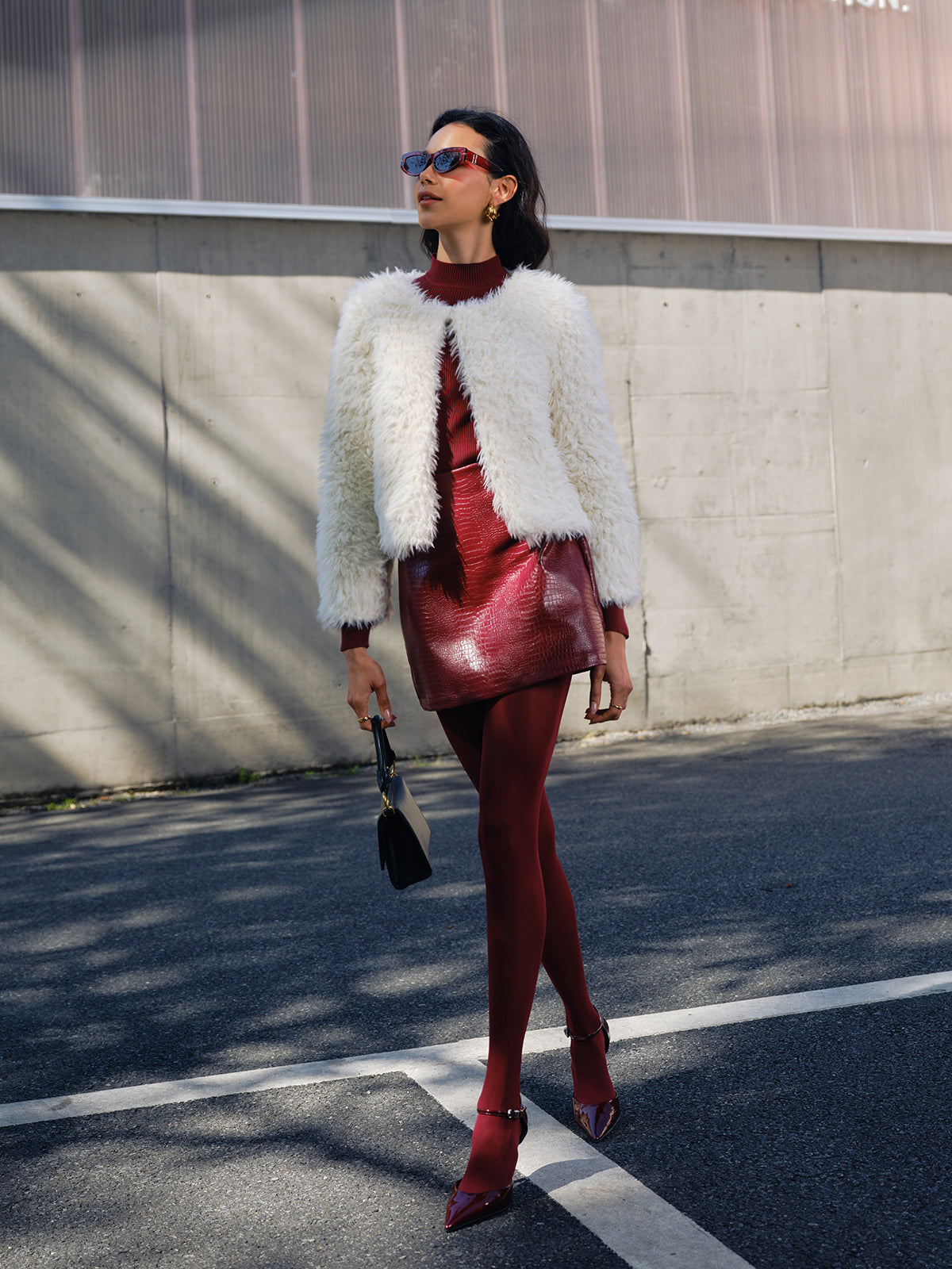 Faux Fur Short Coat-Massicos