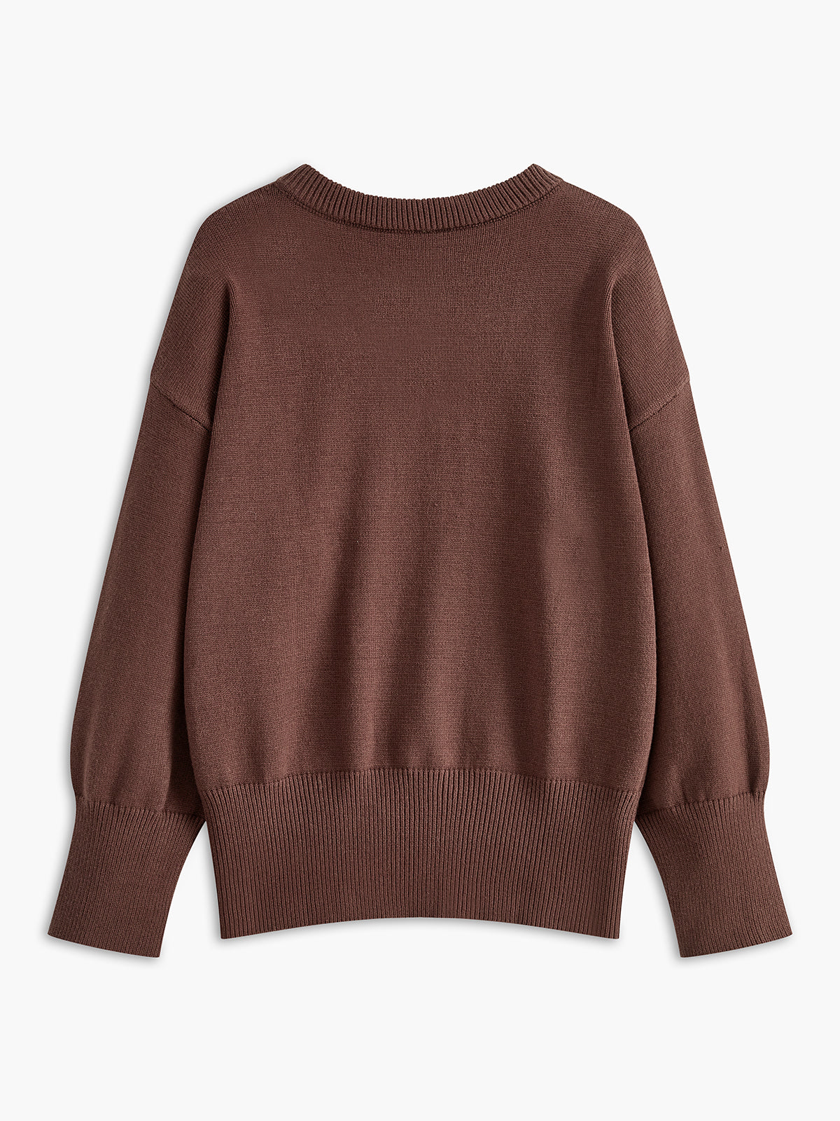 Minimalist Plain Shift Sweater-Massicos