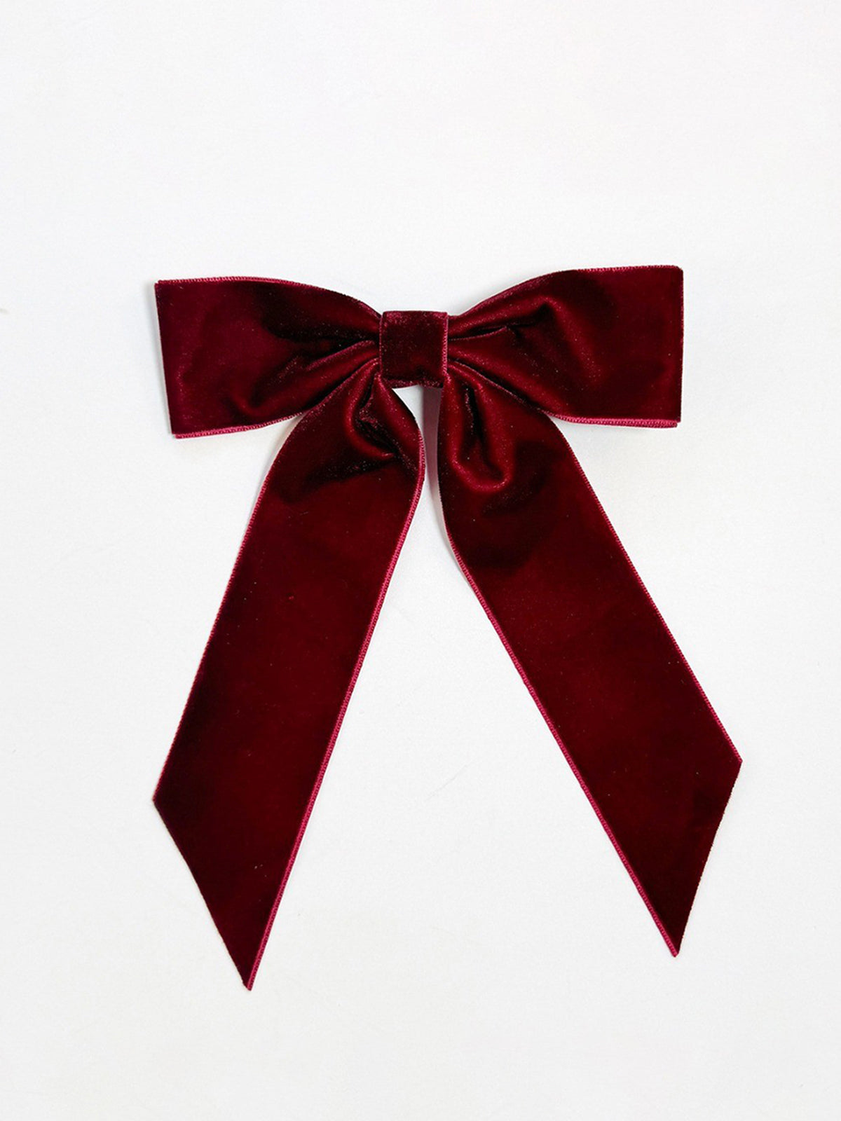 Velvet Bow Hair Clip-Massicos