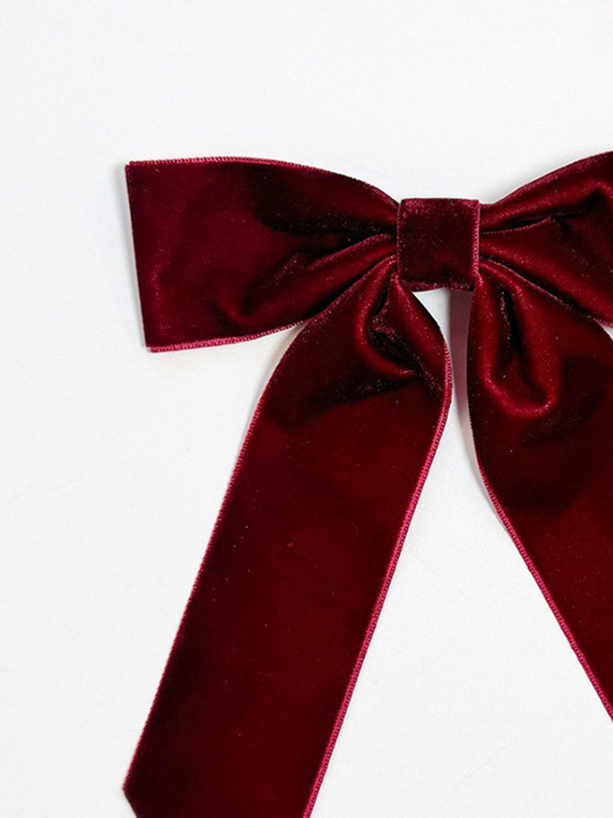 Velvet Bow Hair Clip-Massicos