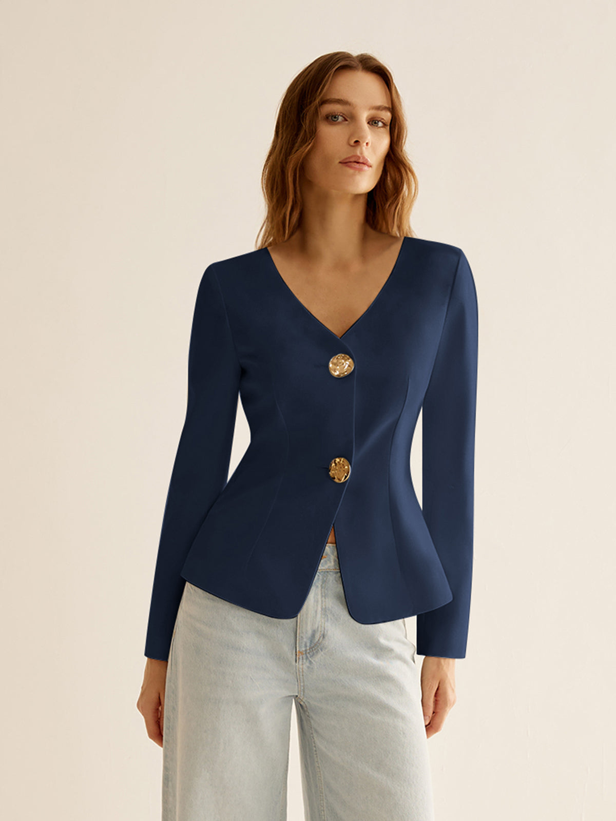 Split Skinny Blazer-Massicos