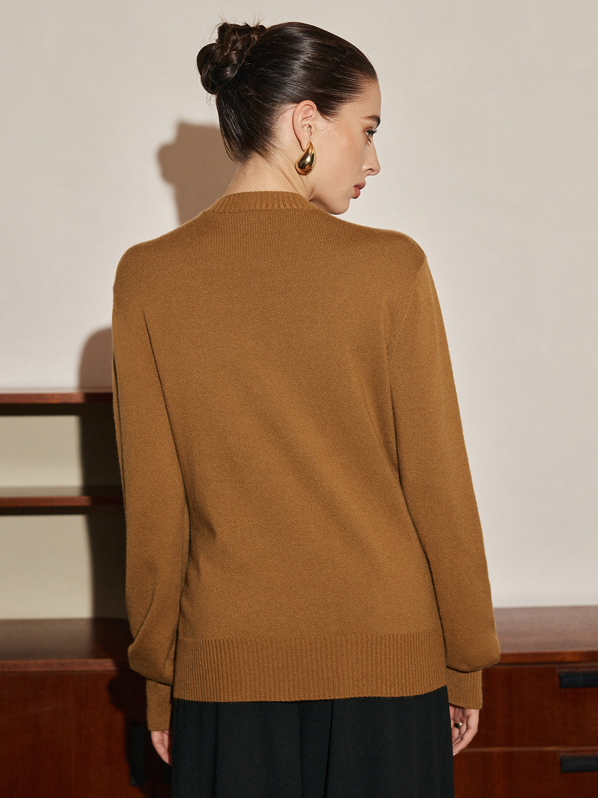 Wool-Blend Metal Knotted Sweater-Massicos