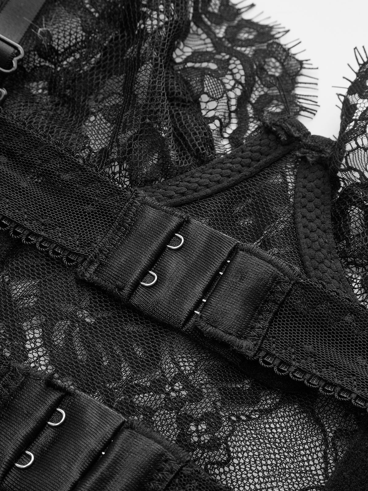Sheer Lace Crop Corset-Massicos