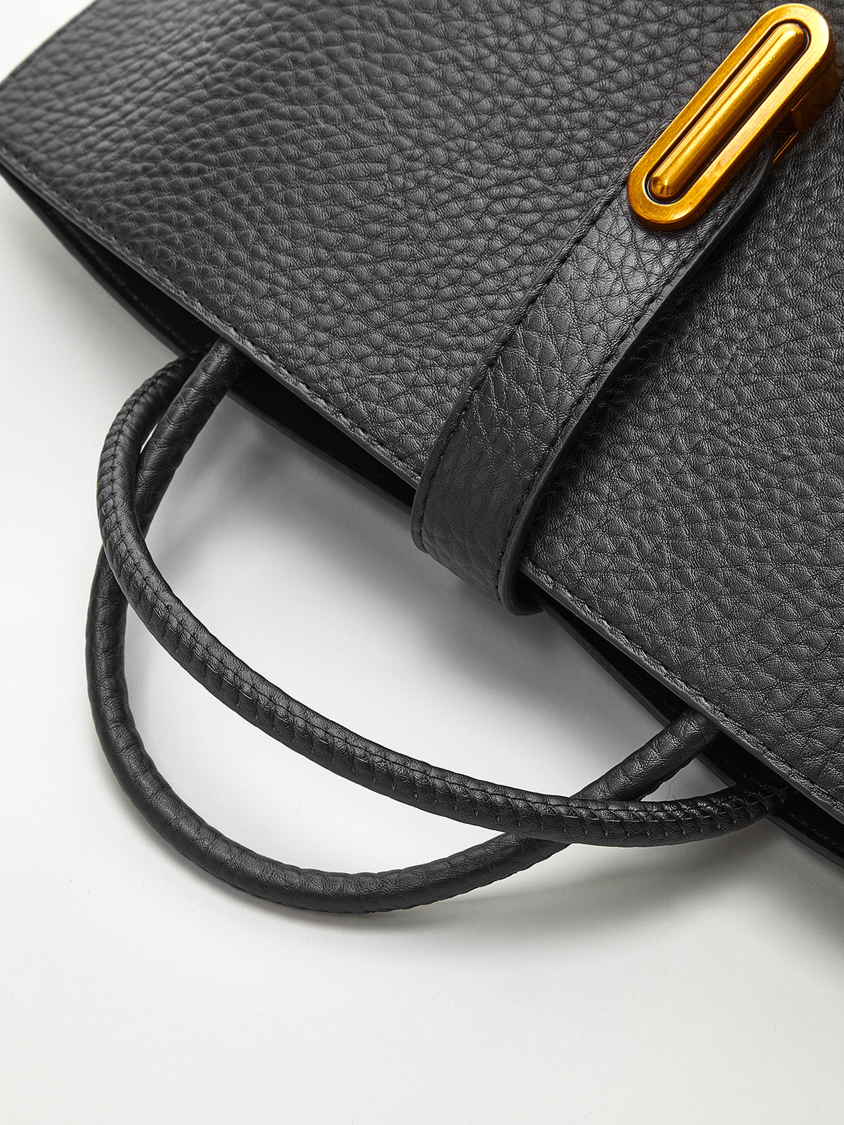 Top Handle Textured Shoulder Bag-Massicos