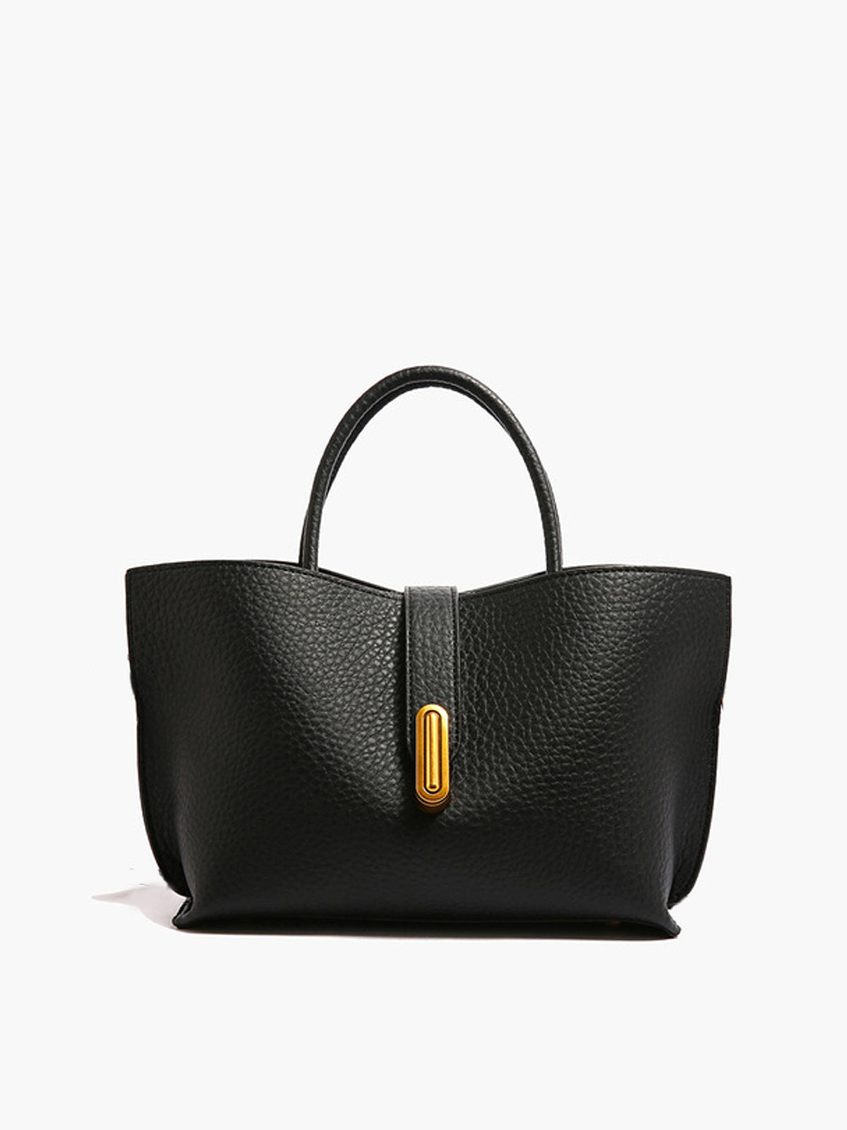 Top Handle Textured Shoulder Bag-Massicos