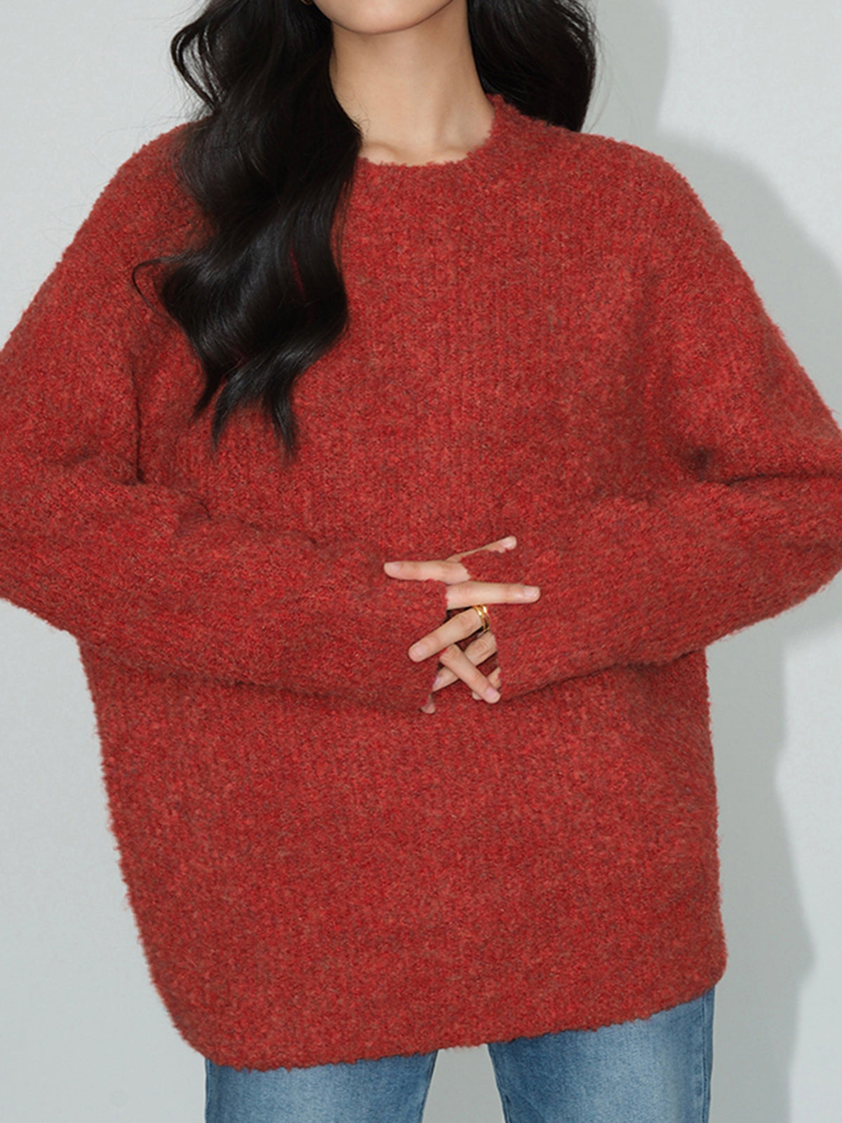 Wool-Blend Elegant Ribbed Sweater-Massicos