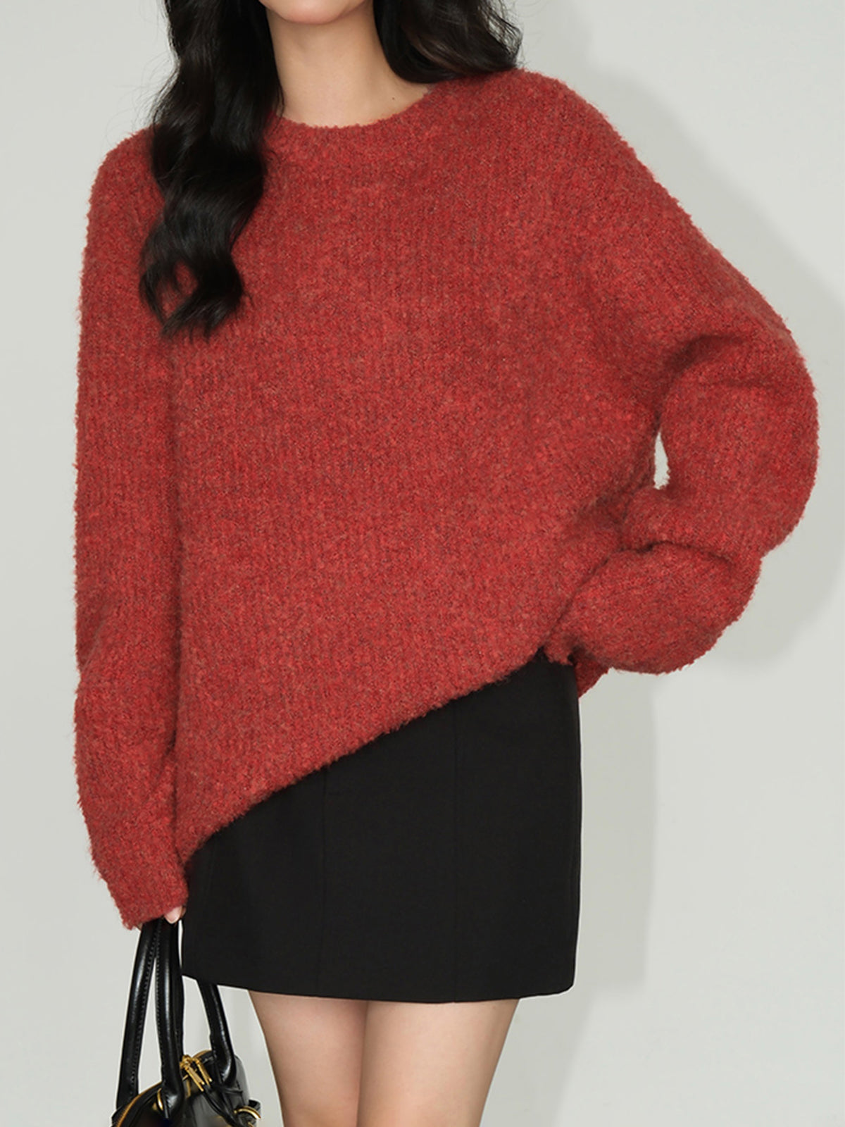 Wool-Blend Elegant Ribbed Sweater-Massicos