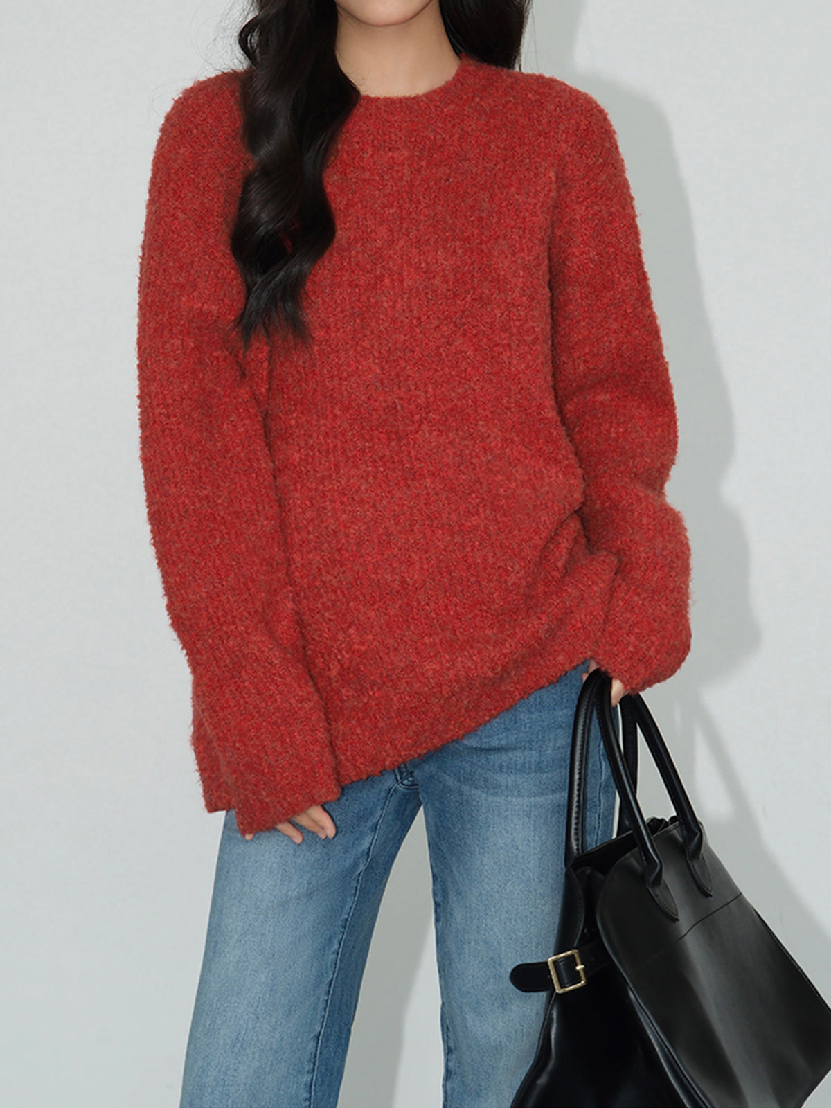 Wool-Blend Elegant Ribbed Sweater-Massicos