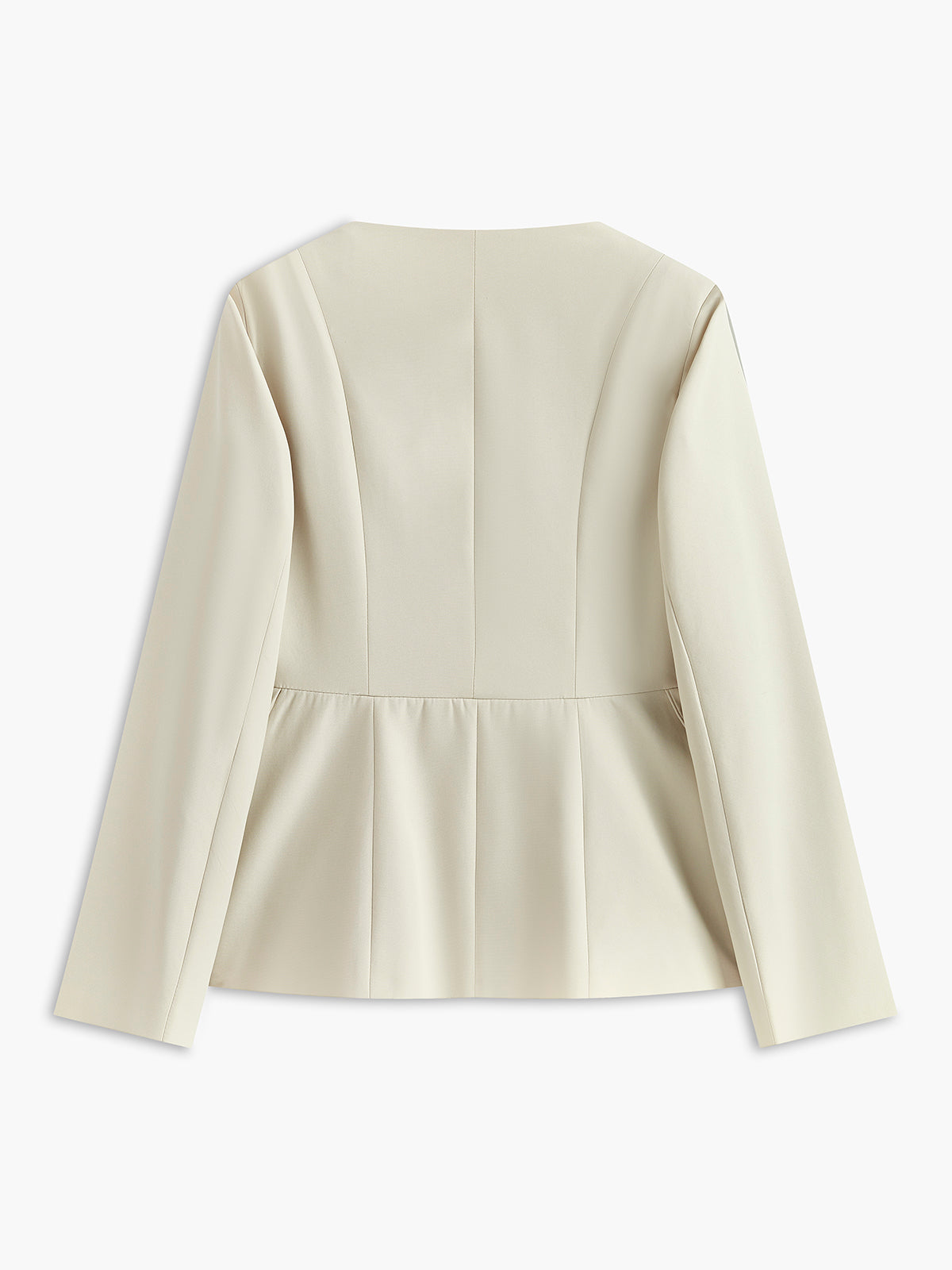 Crew Neck Camellia-Button Blazer-Massicos