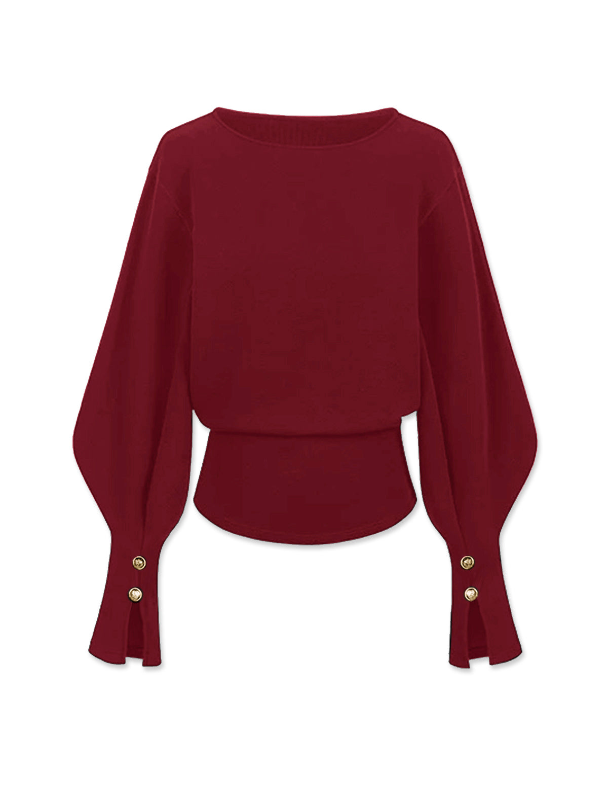Bell Sleeve Cinched Sweatshirt-Massicos