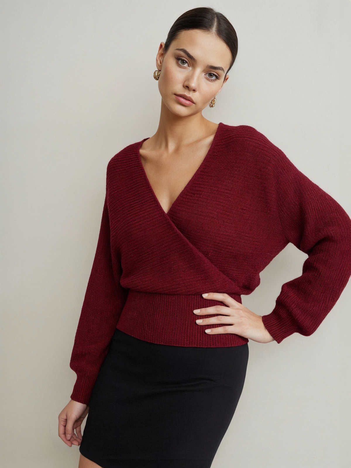 Criss Cross Cinched Sweater-Massicos
