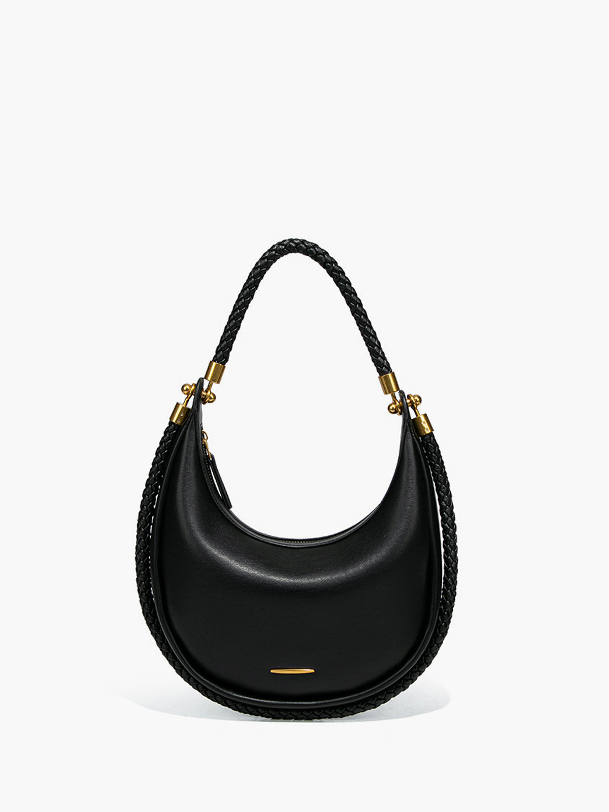 Top Woven-Handle Crescent Bag-Massicos