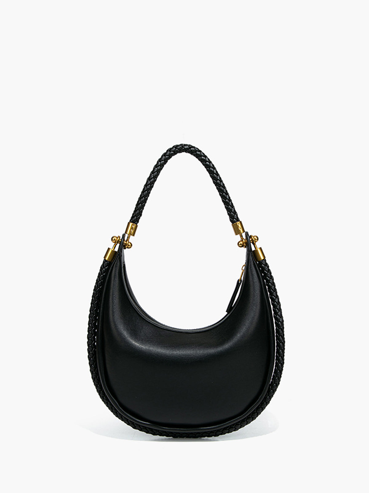 Top Woven-Handle Crescent Bag-Massicos