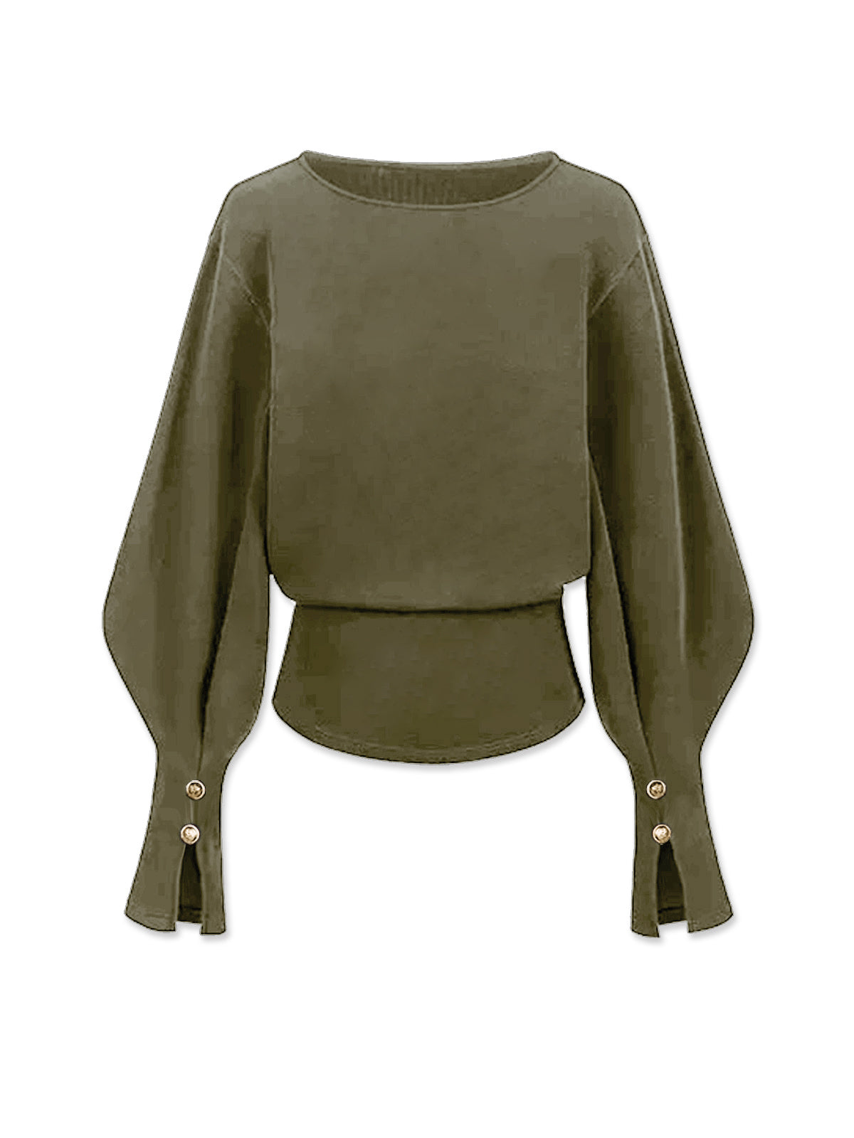Bell Sleeve Cinched Sweatshirt-Massicos