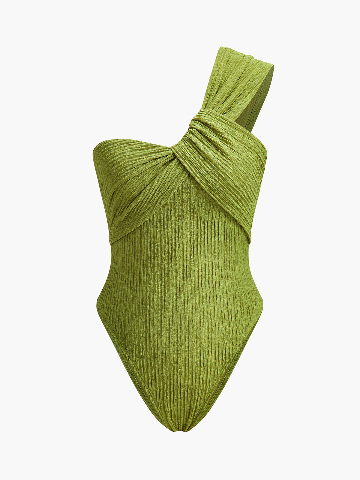 Twist Front One-Shoulder Bodysuit-Massicos