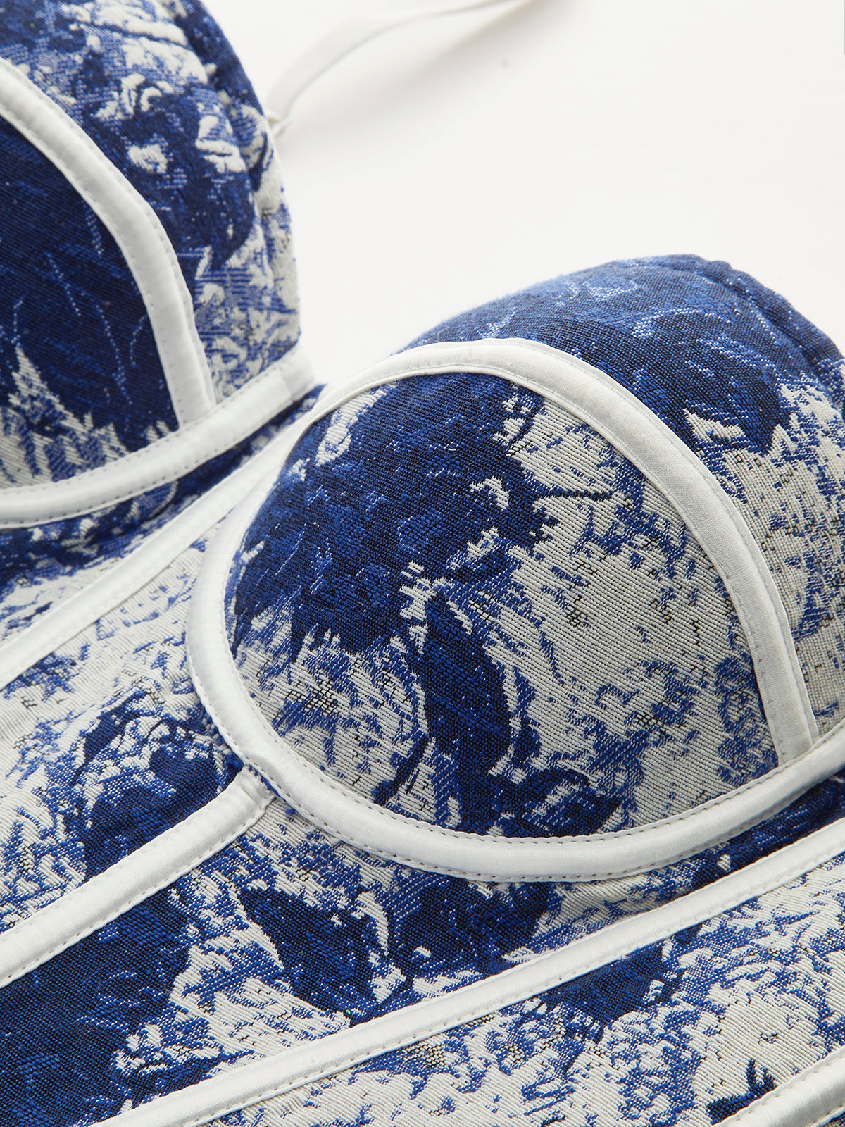 Ink Printed Zipper Corset Top-Massicos