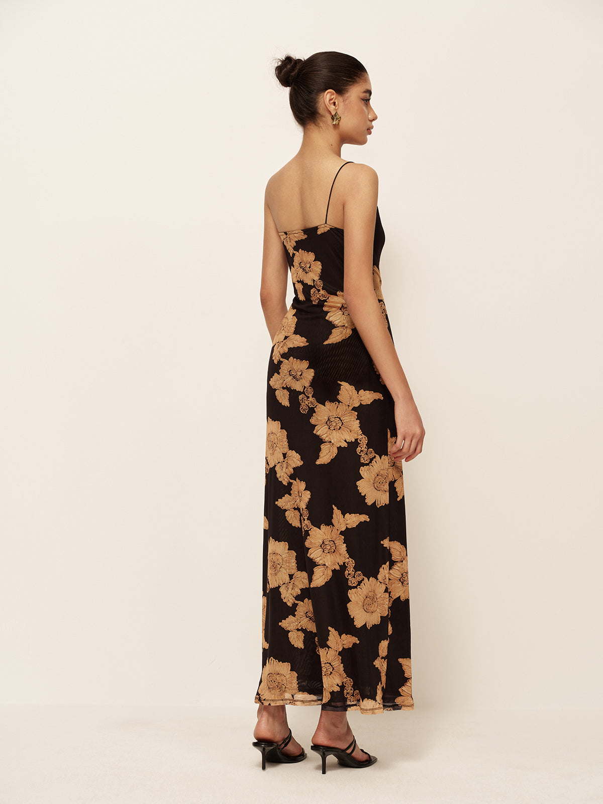 Asymmetrical Cold shoulder Printed Dress-Massicos