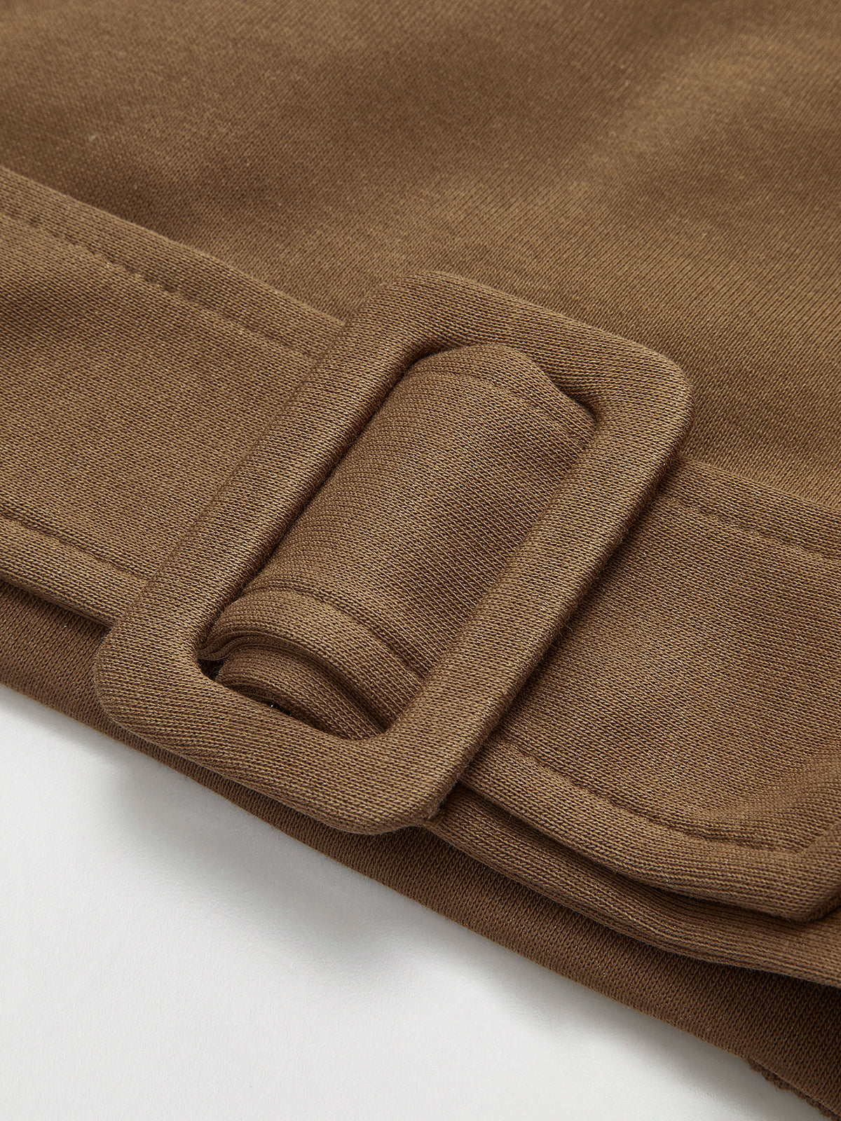 Belted Short Sweatshirt-Massicos
