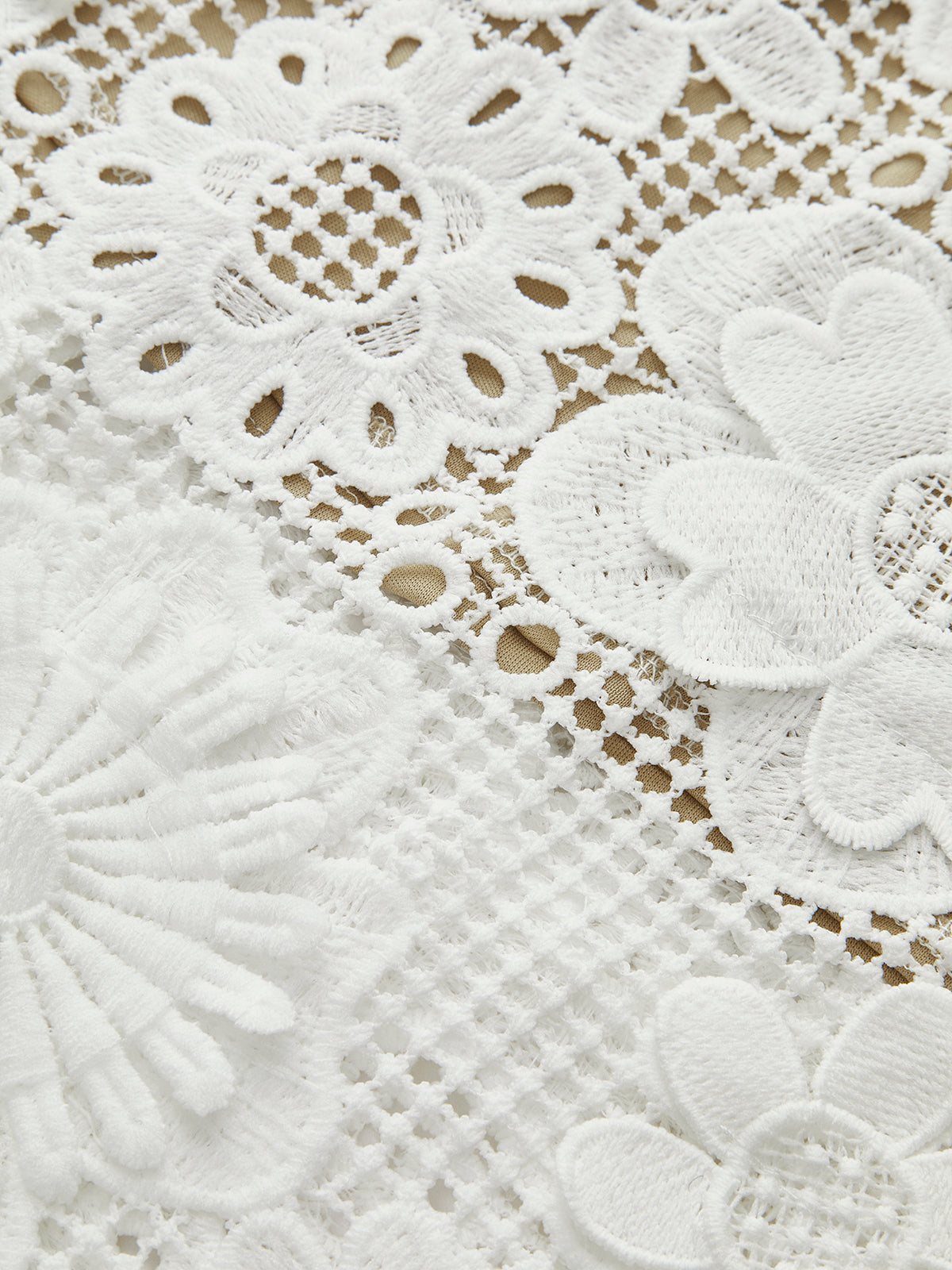 Asymmetrical Floral Lace Top Skirt Set-Massicos