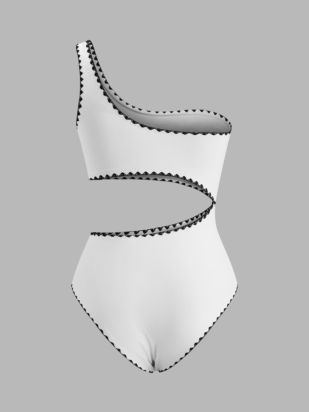 One-Shoulder Cutout Swimsuit-Massicos