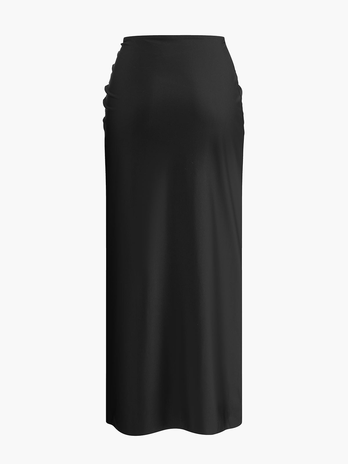 Metal Accent Twist Sarong Skirt-Massicos