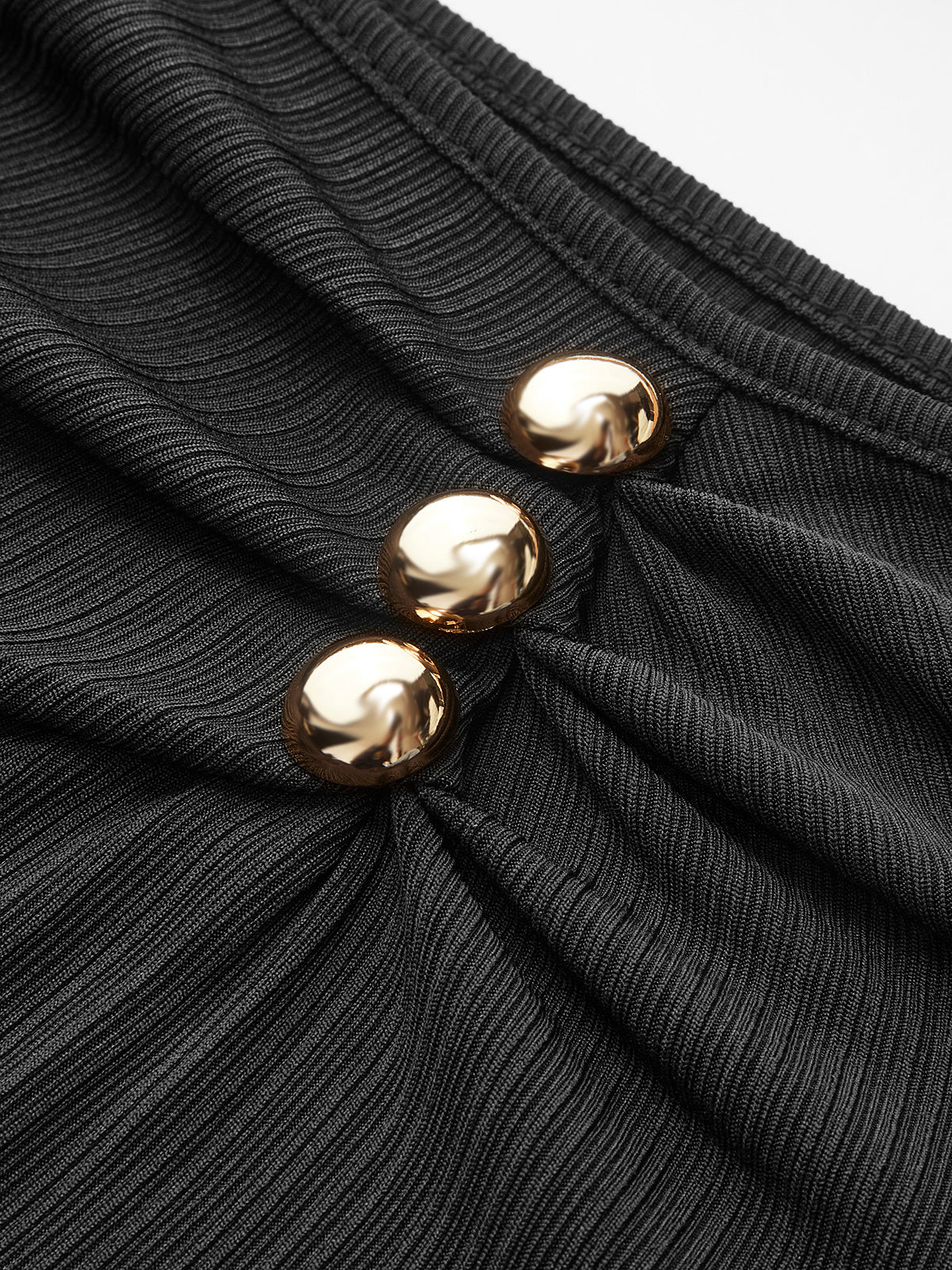 Metal Detail Pleated Blouse-Massicos