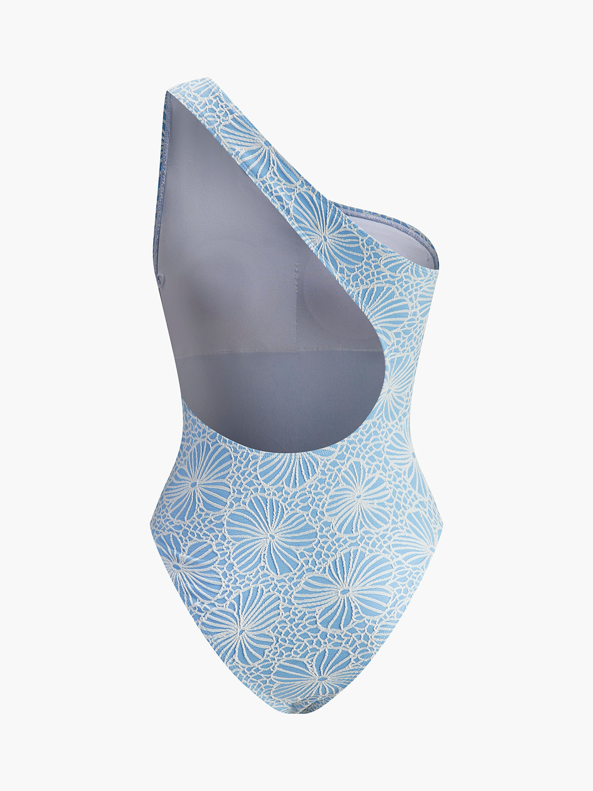 Asymmetrical Lace Cutout Back One-Piece-Massicos