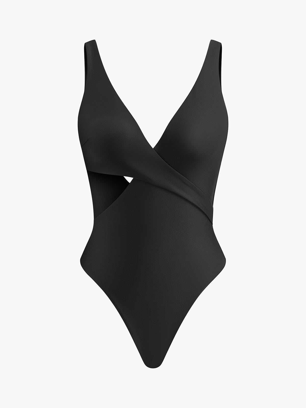 V-Neck Criss-Cross One-Piece Swimsuit-Massicos
