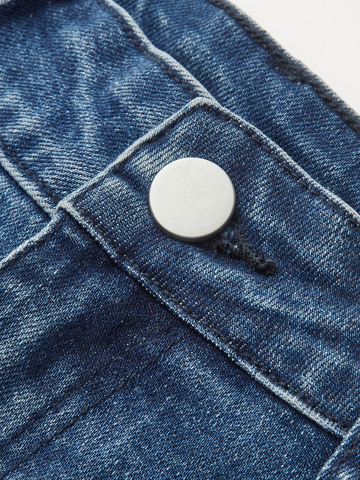 High-Waist Pocket Detail Wide-Leg Jeans-Massicos