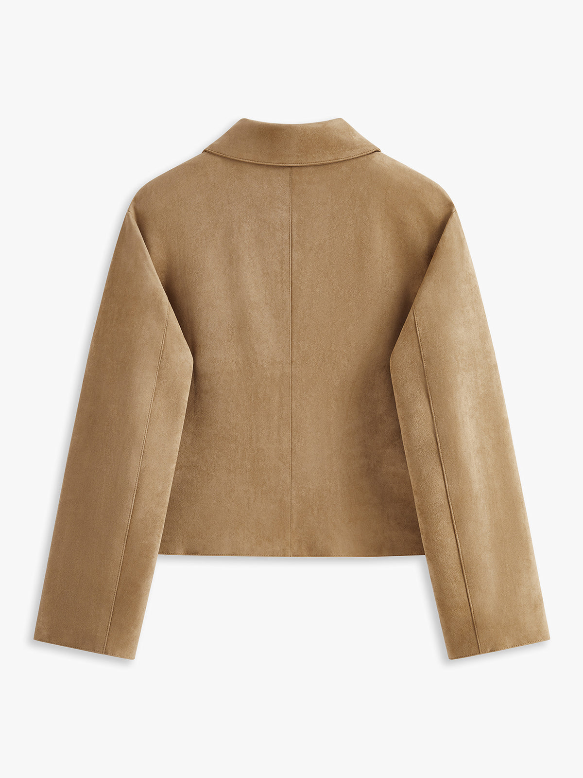 Suede Soft Button Lapel Jacket-Massicos