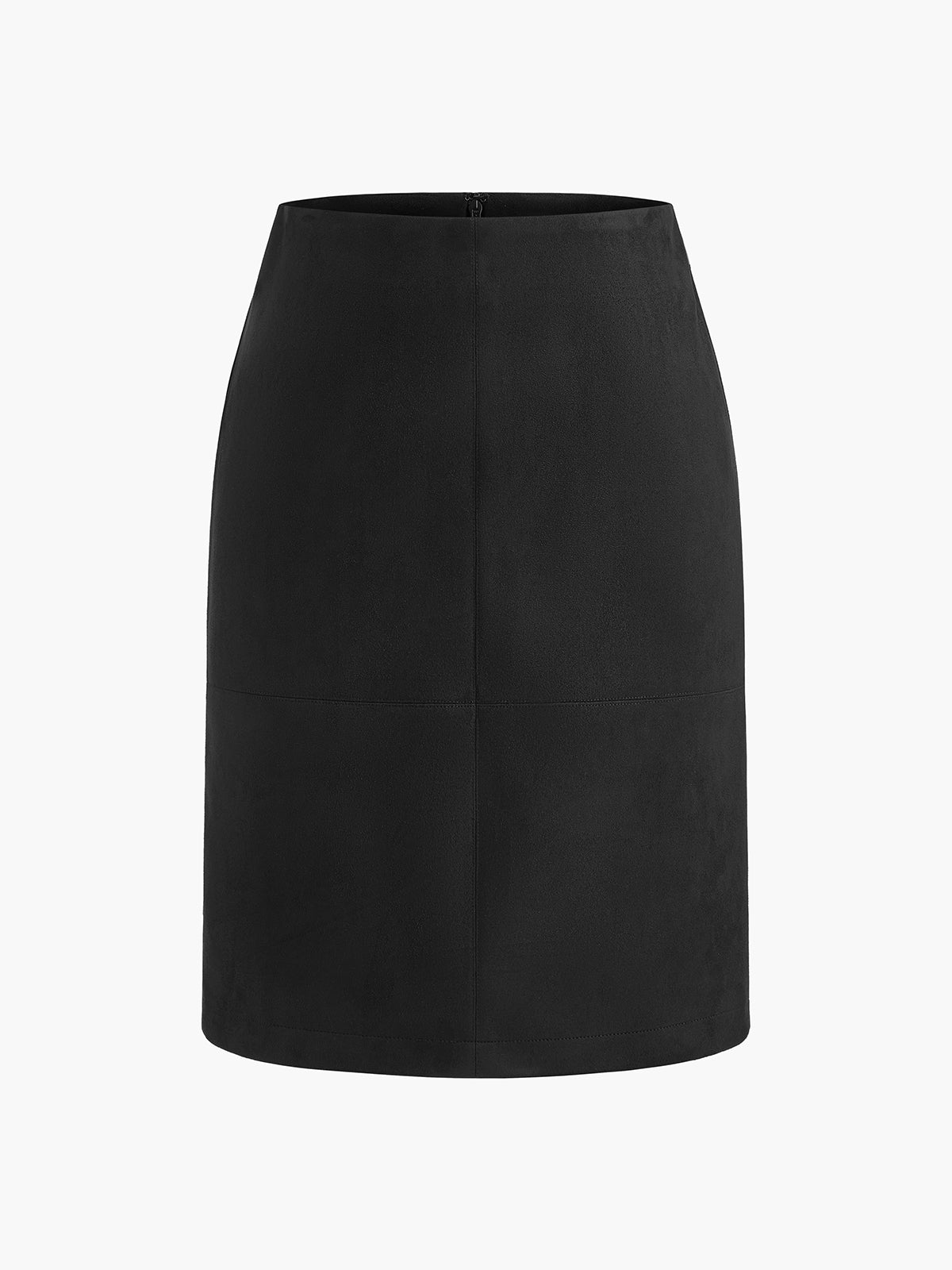 Suede A-Line Skirt Without Belt-Massicos